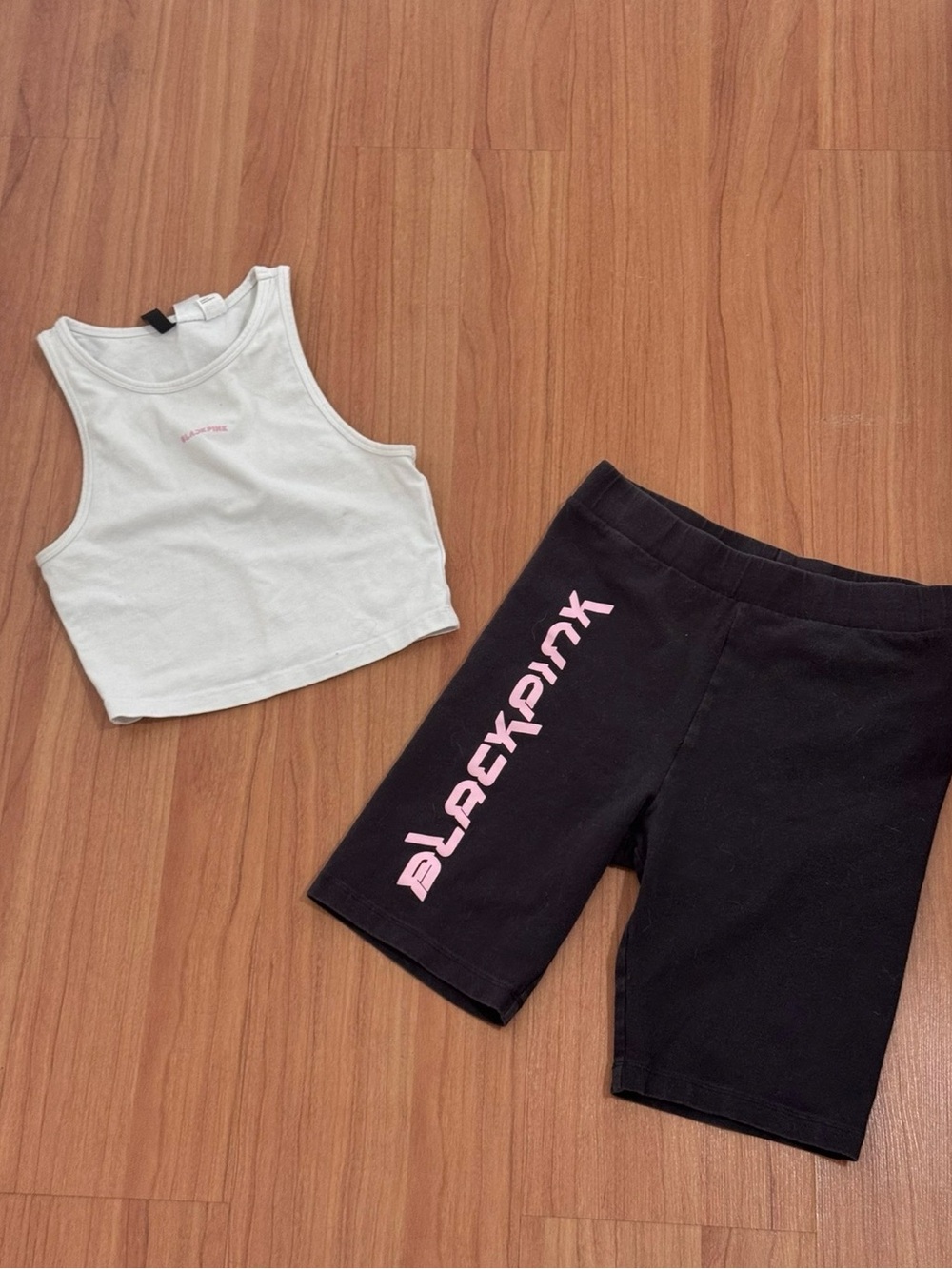 BLACKPINK x Divided by H&M Two-Piece Crop Top & Biker Shorts Set
